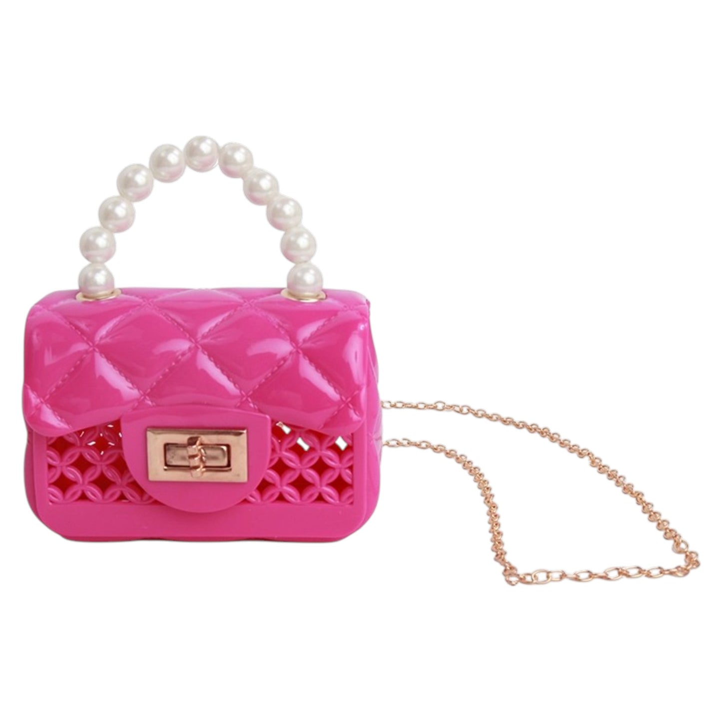 Sparkle Sisters Pearl Jelly Cage Purse