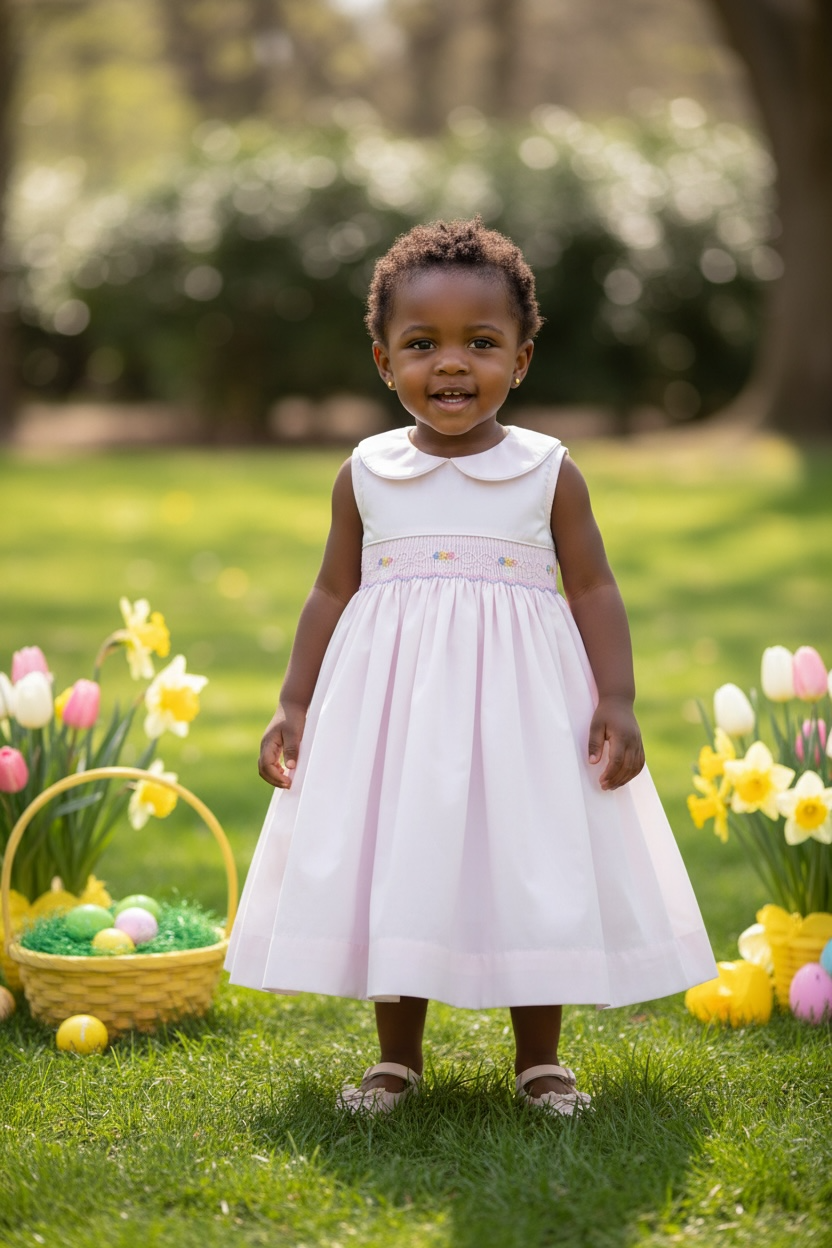 Bailey Boys Smocked with Bouquet Dress