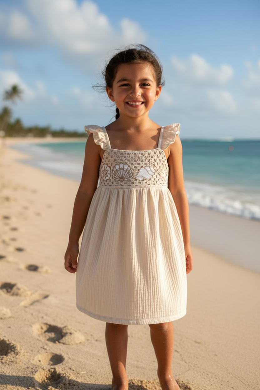 Emma Jean Crocheted Shell Dress