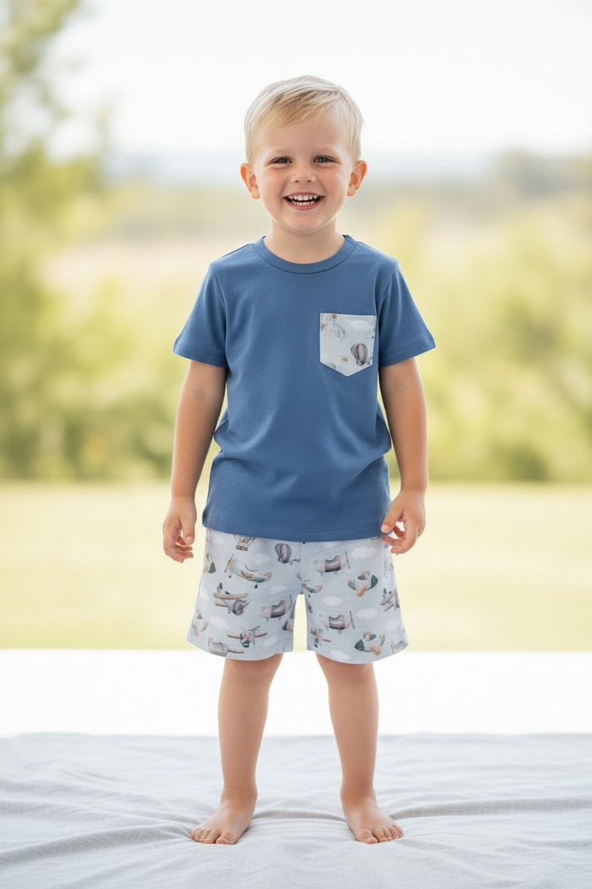 Emma Jean Airplanes Short Set