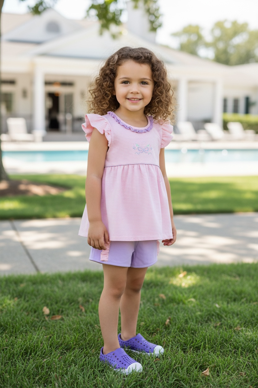 Itsy Bitsy Butterfly And Bows Short Set