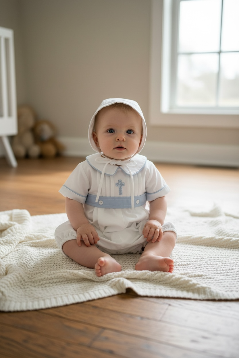 Sweet Dreams Embroidered Cross Bubble Set