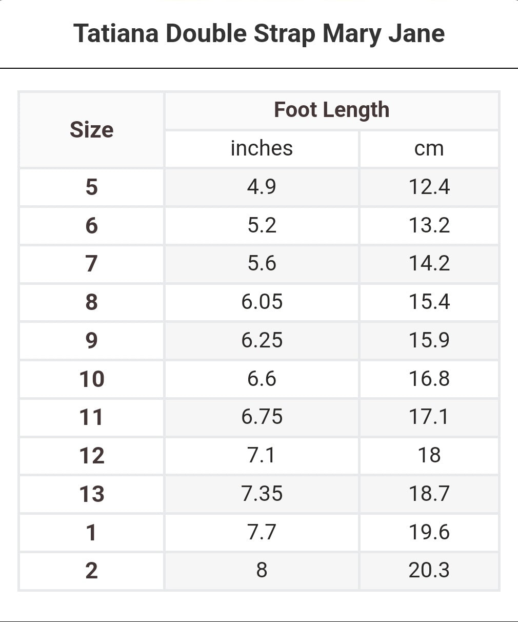 L'Amour Tatiana Double Strap Mary Jane