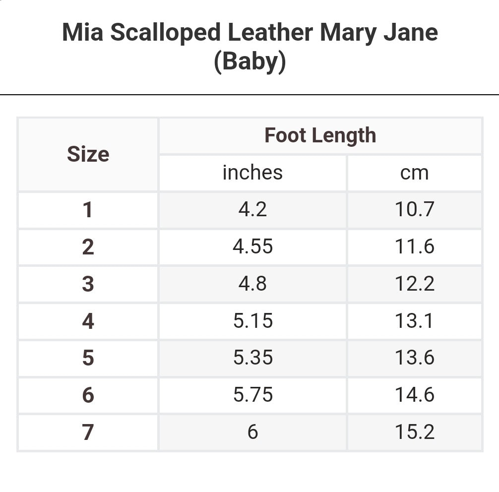 L'Amour Mia Scalloped Leather Mary Jane