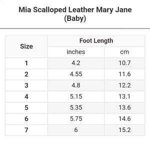 L'Amour Mia Scalloped Leather Mary Jane