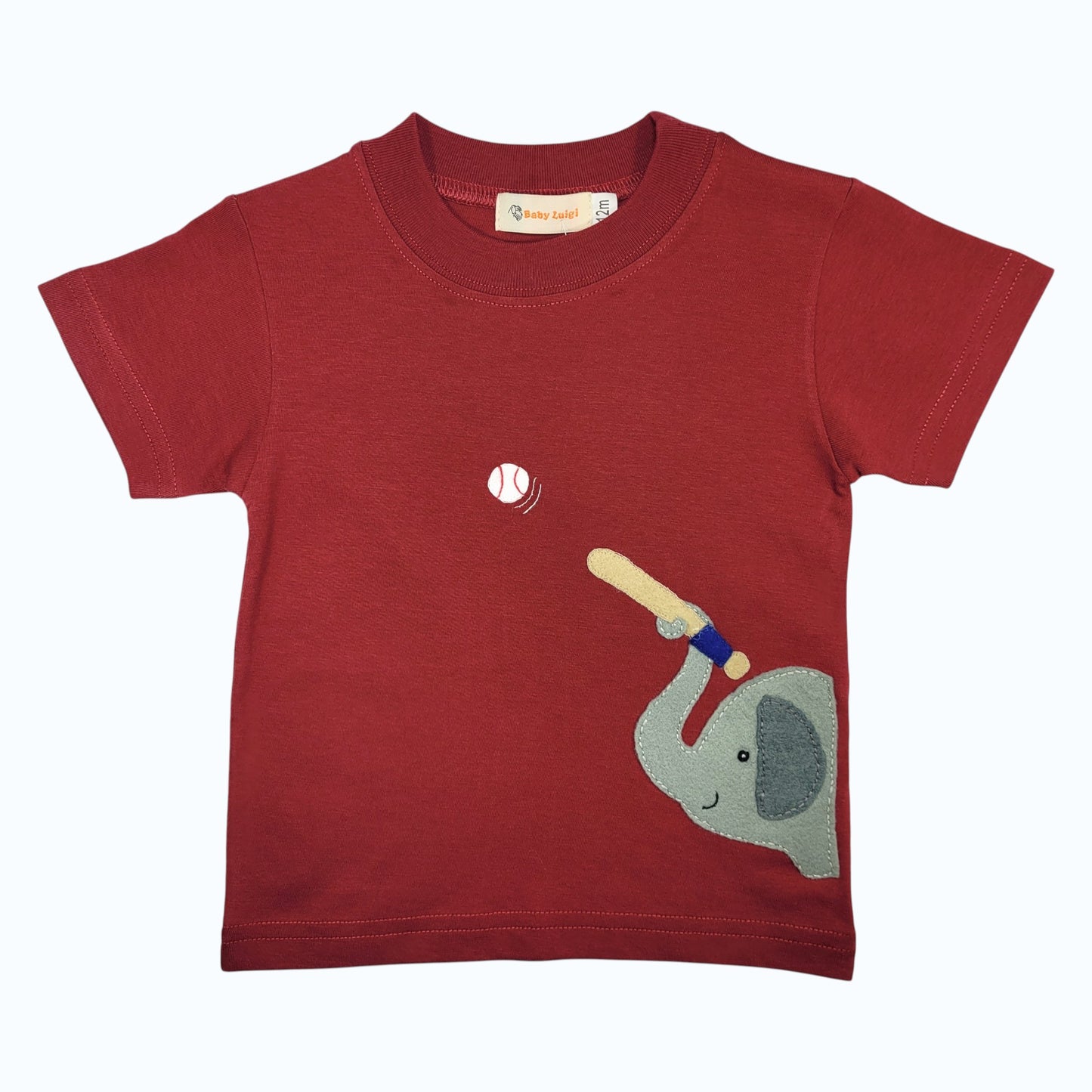 Luigi Elephant Playing Baseball T-Shirt
