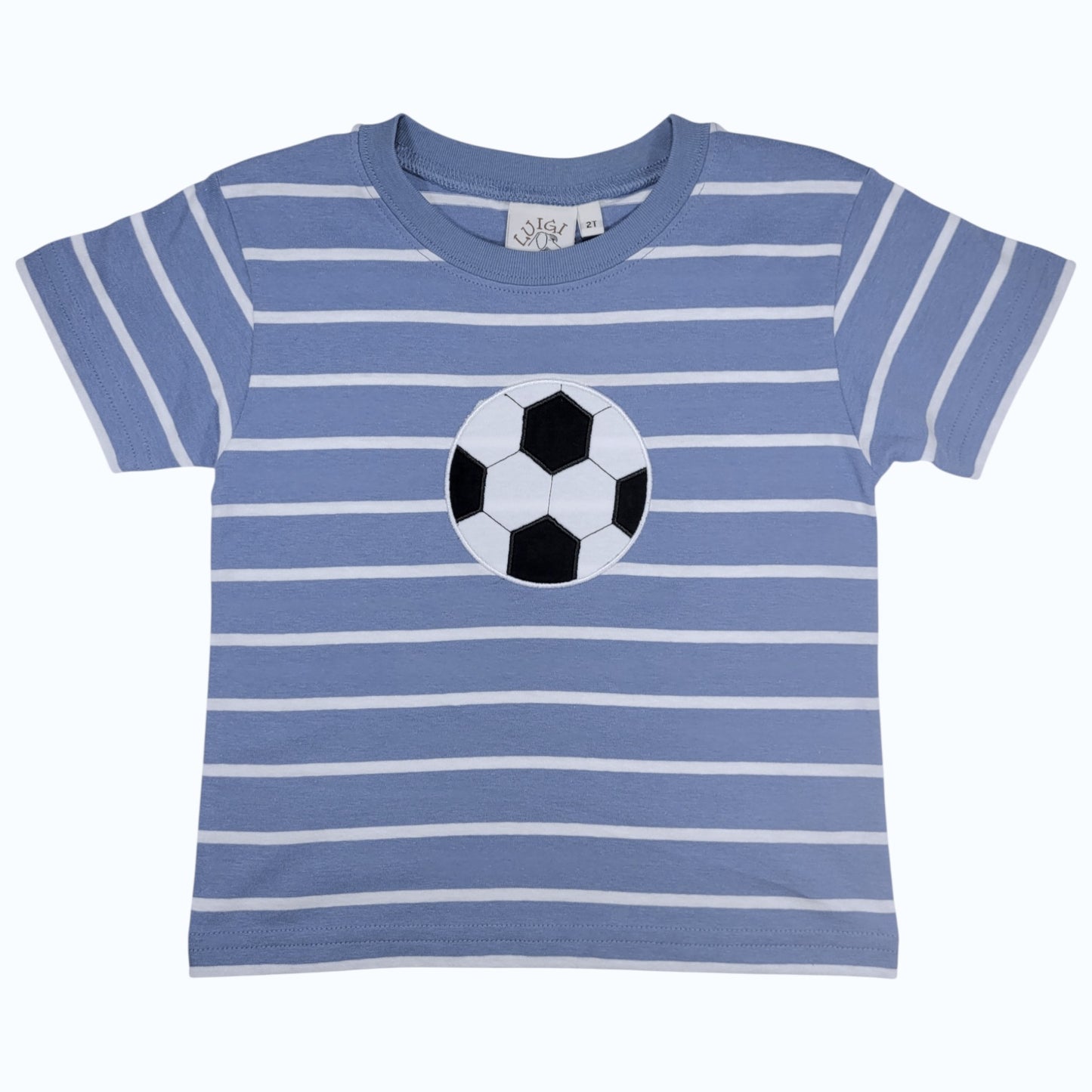 Luigi Striped Soccer Ball T-Shirt
