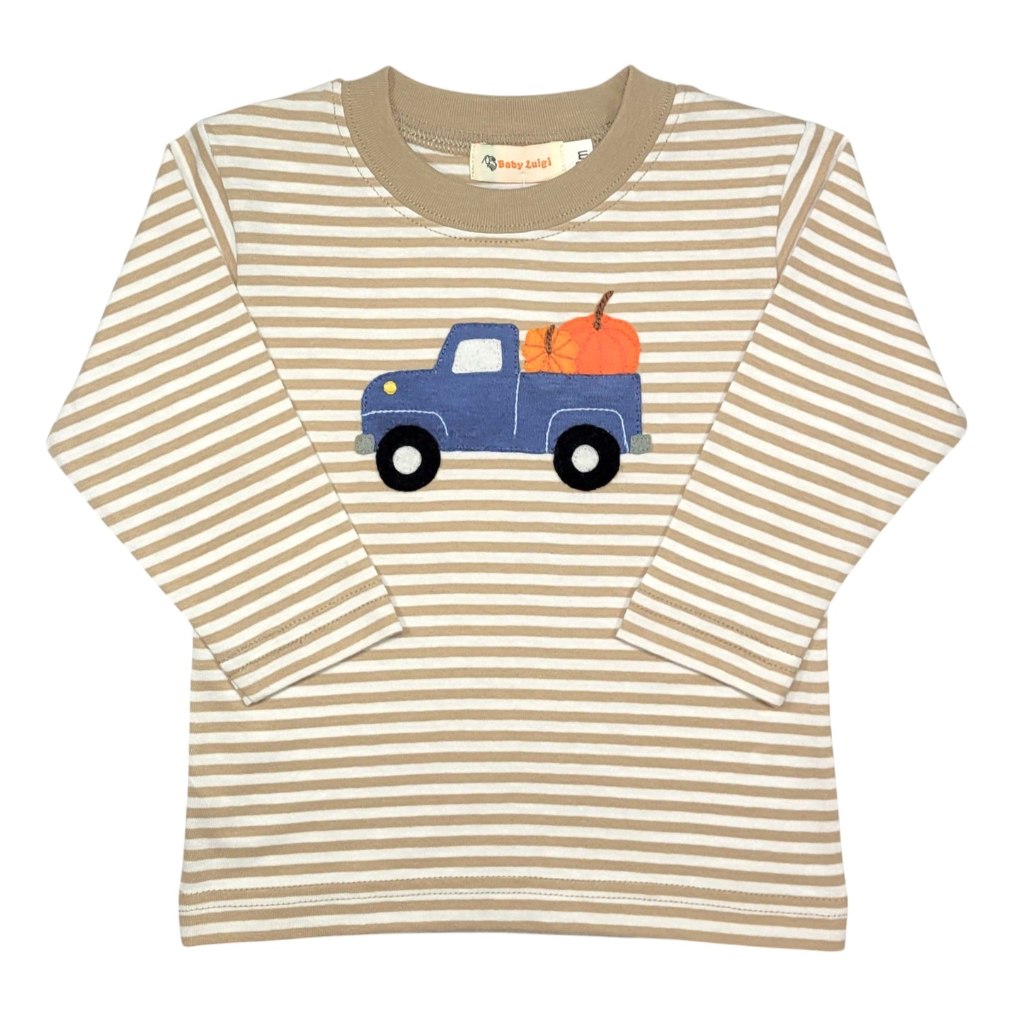 Luigi Striped Truck With Pumpkins T-Shirt