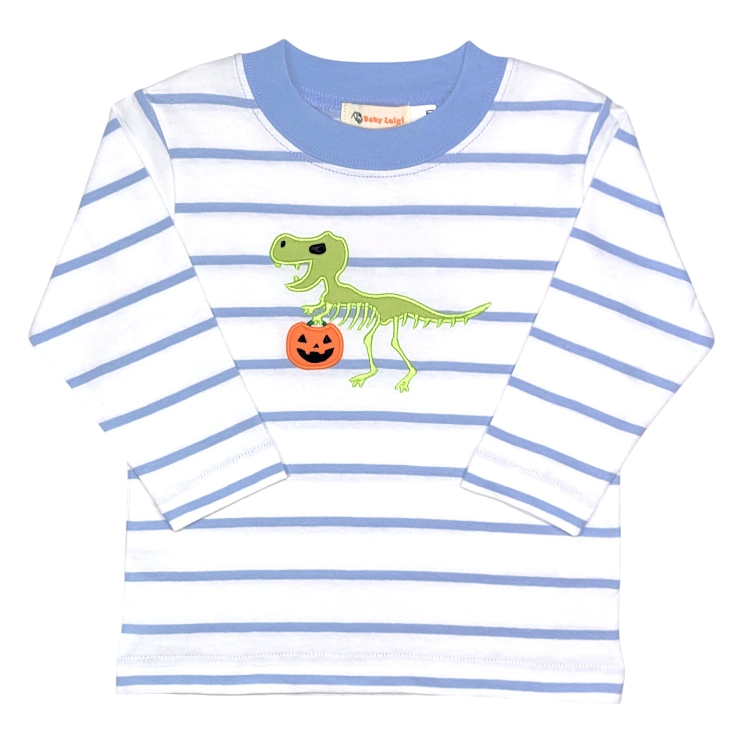 Luigi Striped Skeleton T-Rex T-Shirt