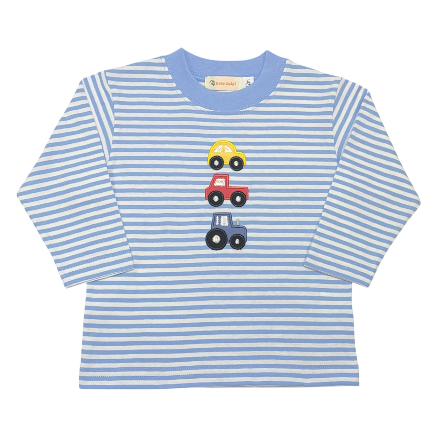 Luigi Striped Stack Vehicles T-Shirt