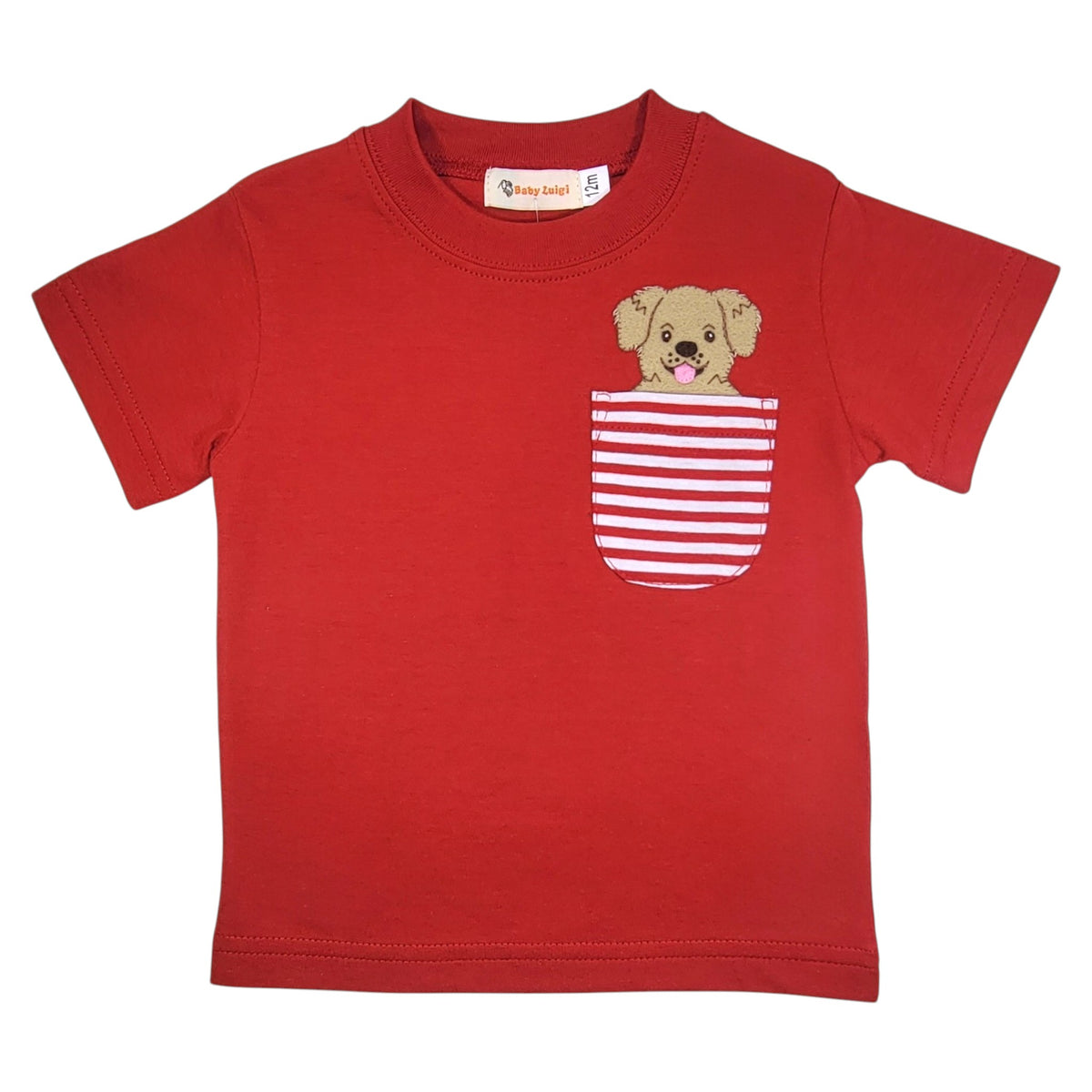 Luigi Dog In Pocket T-Shirt