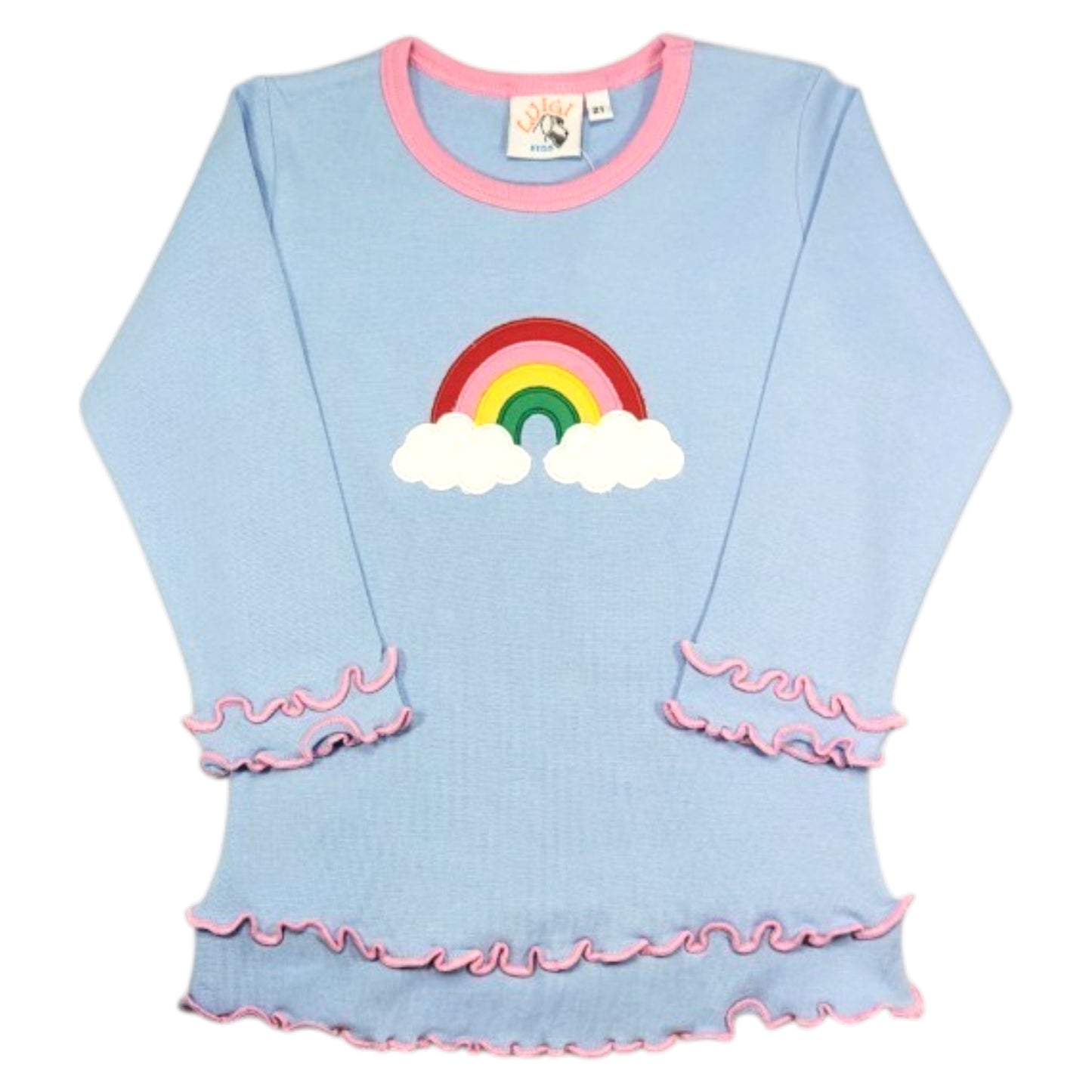 Luigi Rainbow & Cloud Double Lettuce Edge T-Shirt
