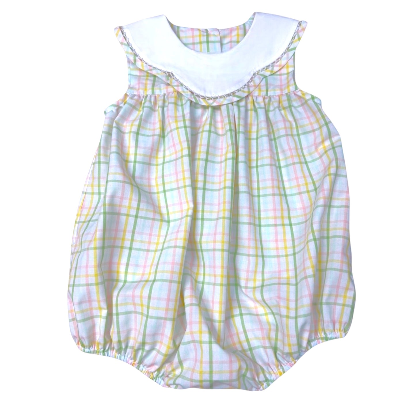 Whimsy Bay Pastel Prep Plaid Scalloped Bubble