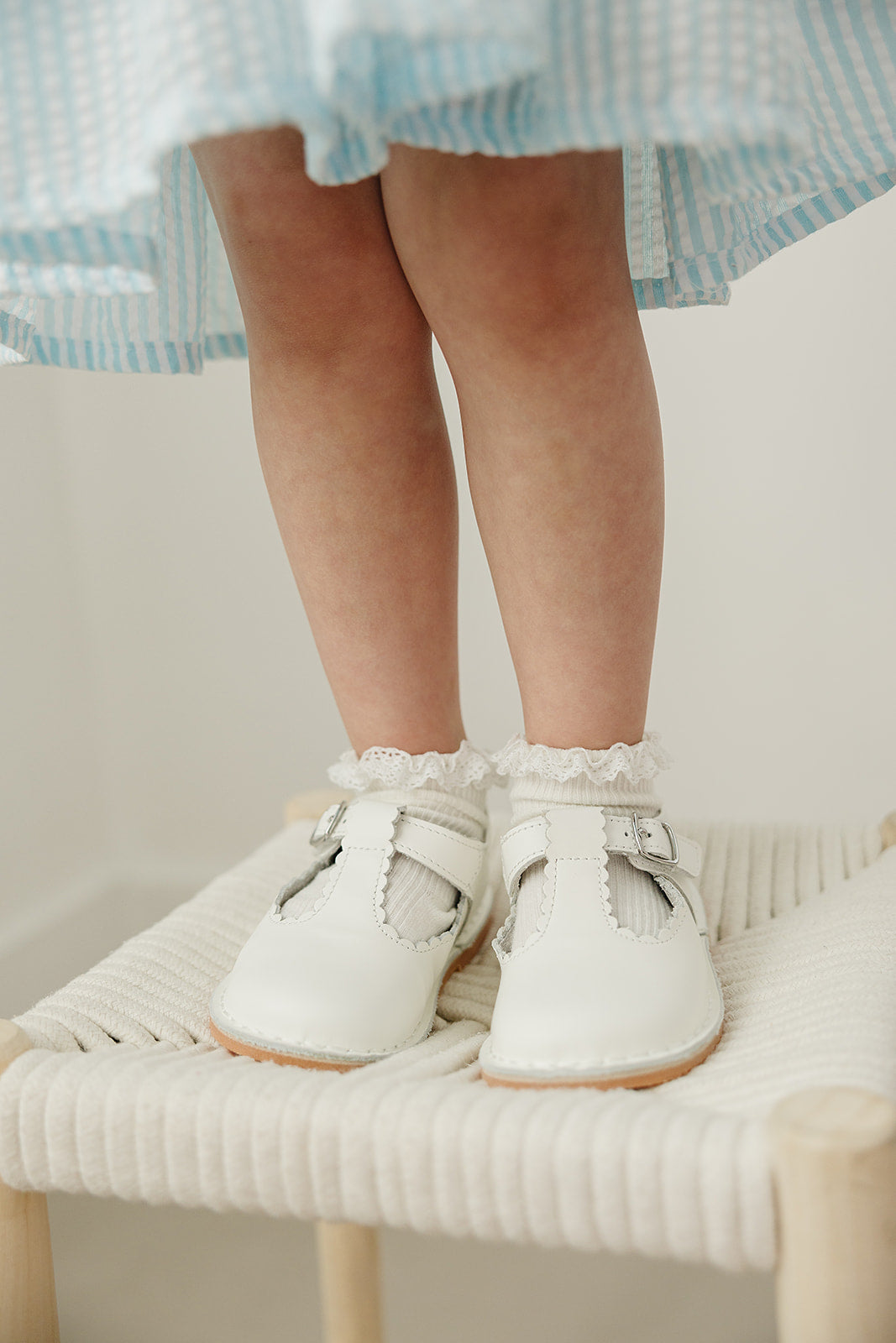 L'Amour Selina Scalloped T-Strap Mary Jane