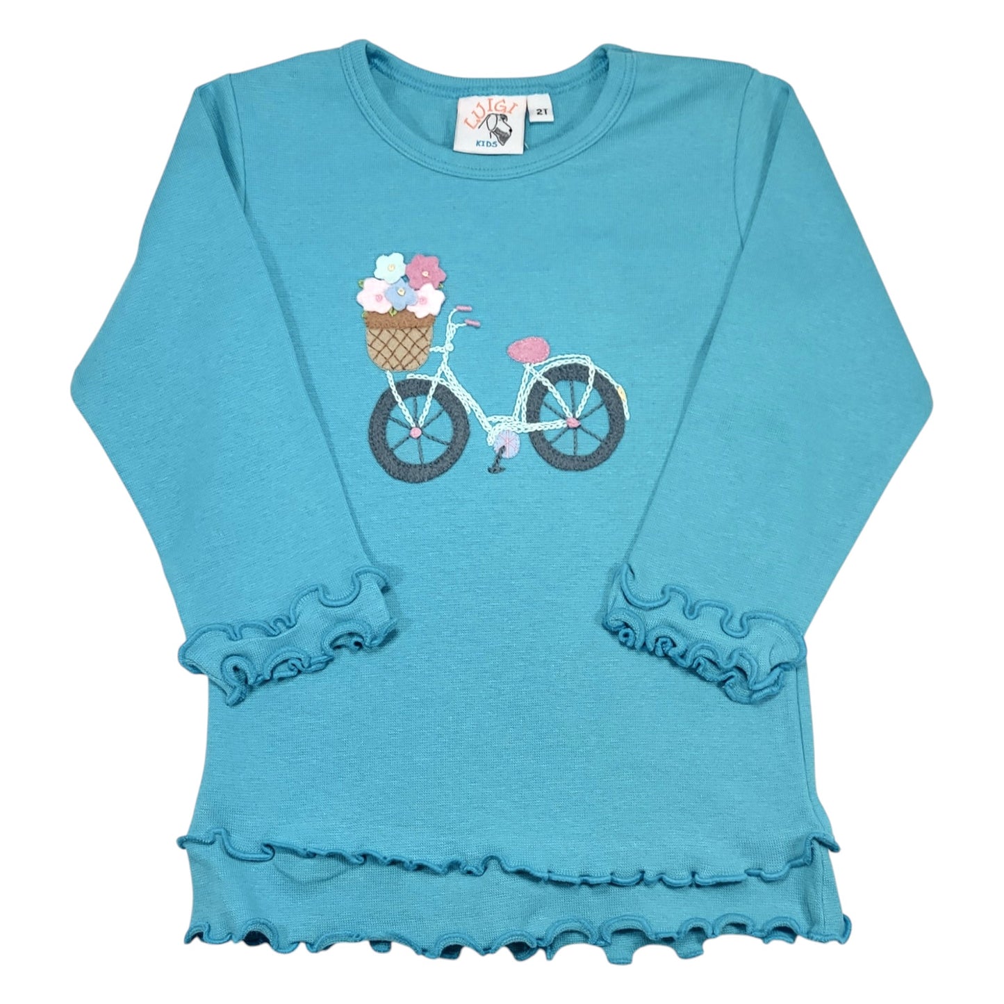 Luigi Bicycle Double Lettuce Edge T-Shirt