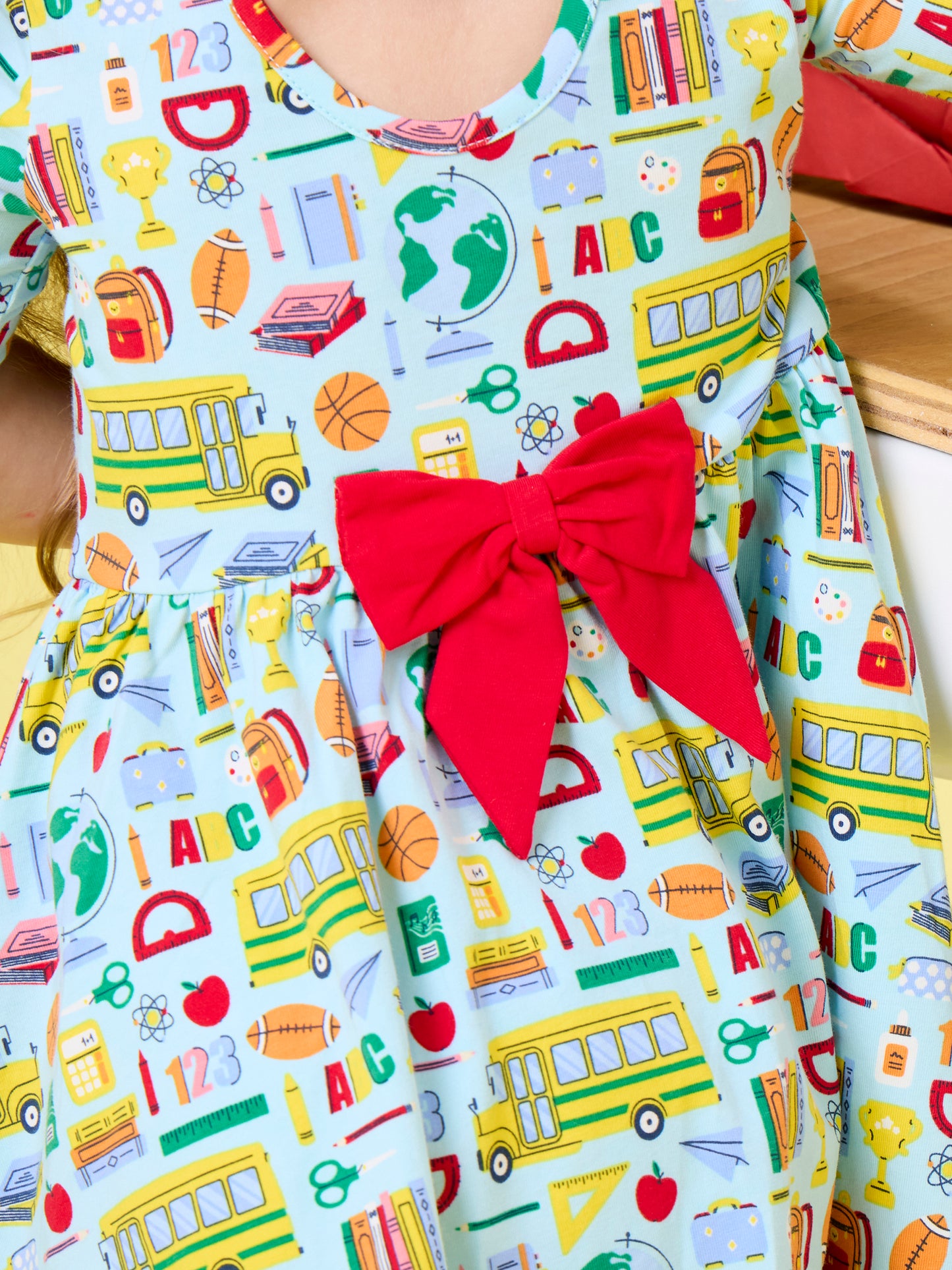 Ruffle Butts Classroom Crew Knit Twirl Dress