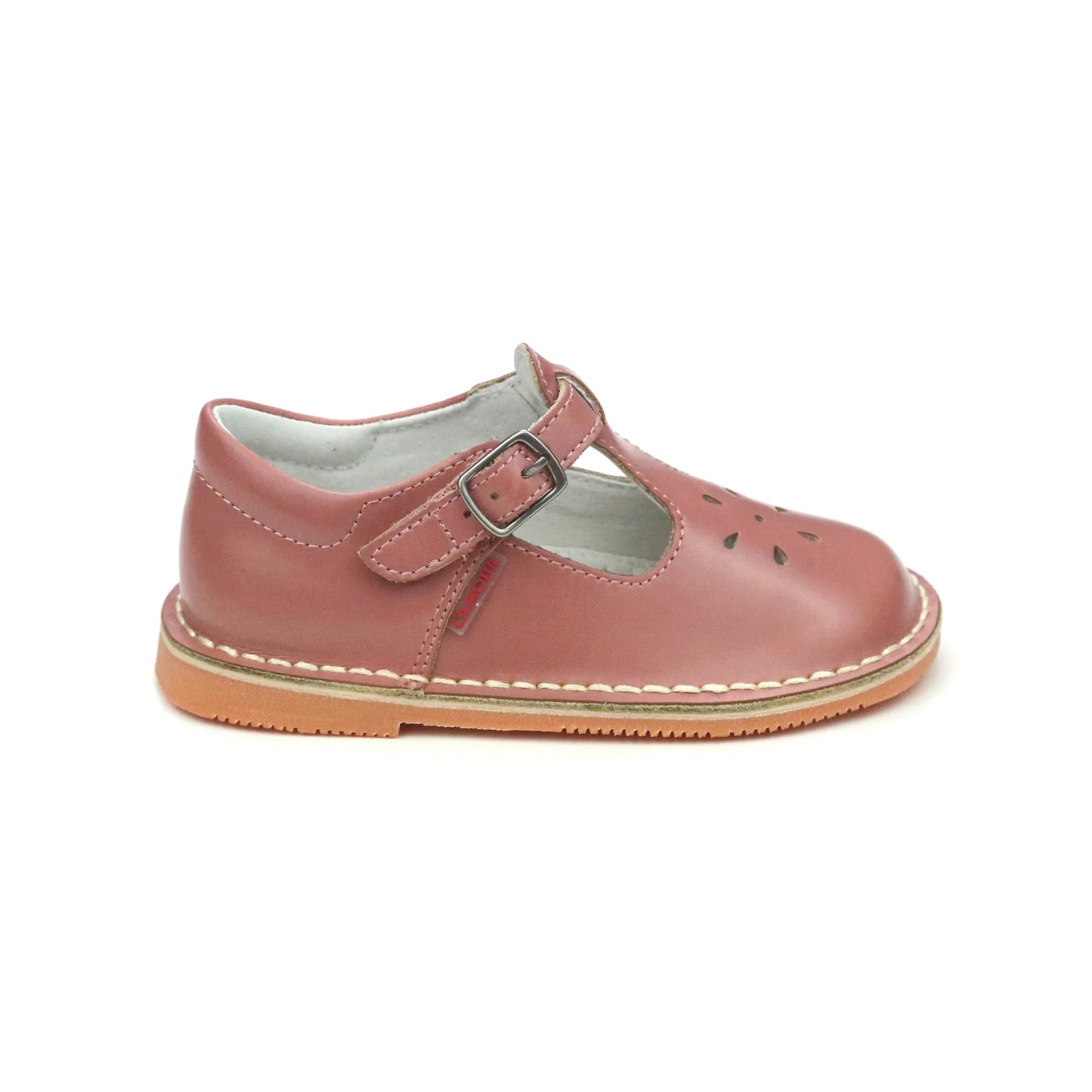 L'Amour Joy Waxed Leather T-Strap Mary Jane