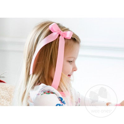 Wee Ones Mini Grosgrain Hair Bowtie with Streamer Tail