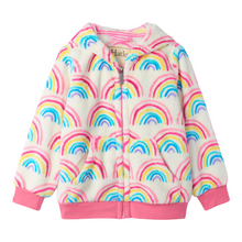Load image into Gallery viewer, Hatley Pretty Rainbows Fuzzy Fleece Hooded Jacket