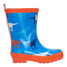 Load image into Gallery viewer, Hatley Giant T-Rex Shiny Rain Boots