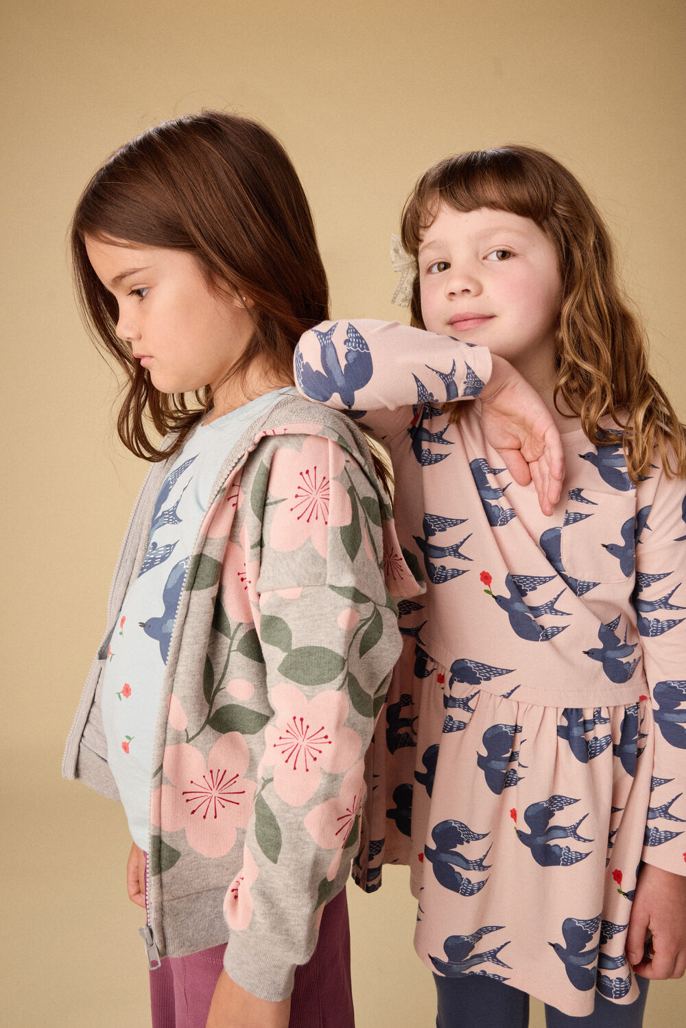 Tea Plum Blossom Easy Fit Hoodie