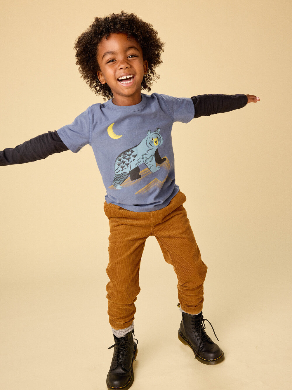 Tea Collection Decorated Bear Graphic T-Shirt