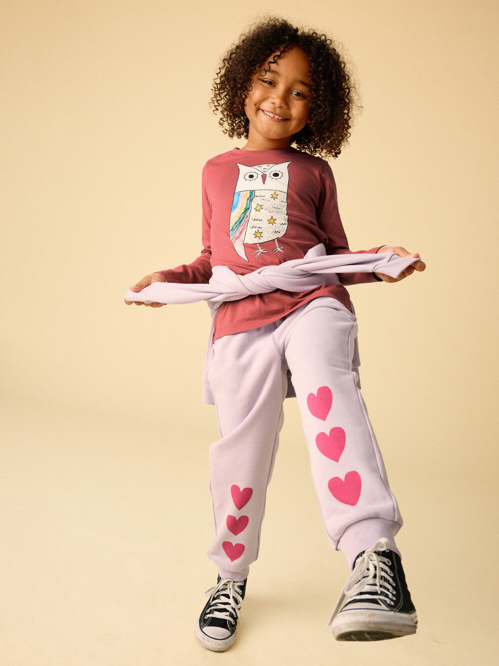 Tea Rainbow Eagle Owl Graphic T-Shirt