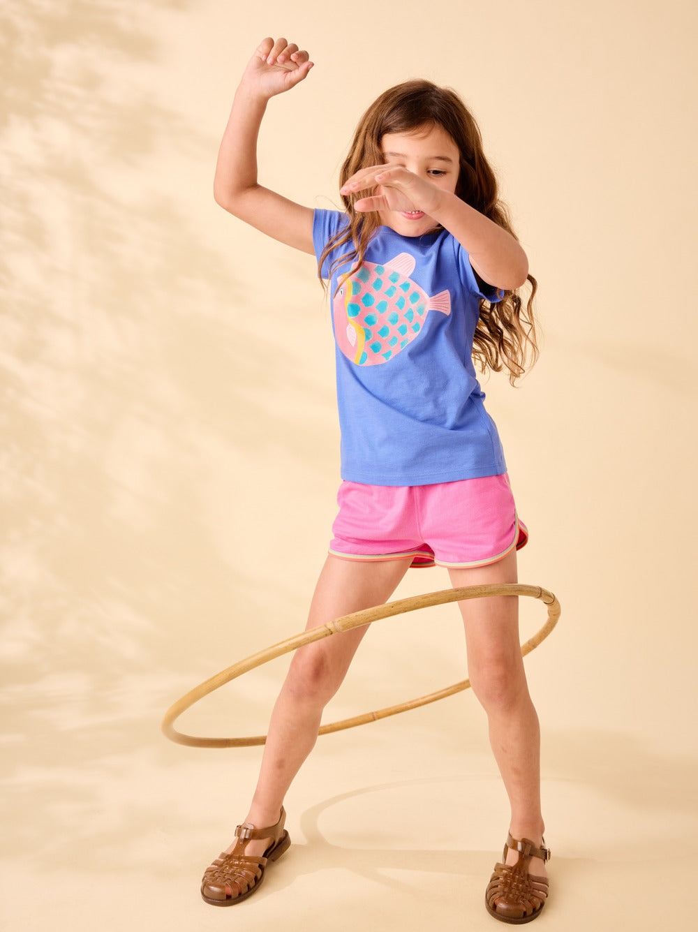 Tea Rainbow Binding Track Shorts