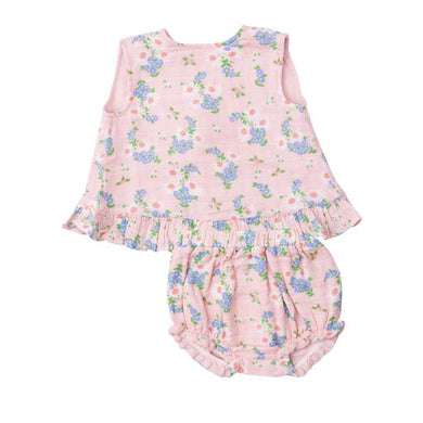 Angel Dear Gathering Daises Ruffle Back Top And Bloomer