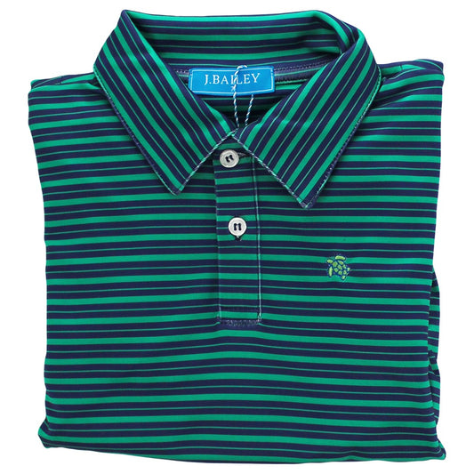 Bailey Boys Harry Long Sleeve Stripe Performance Polo