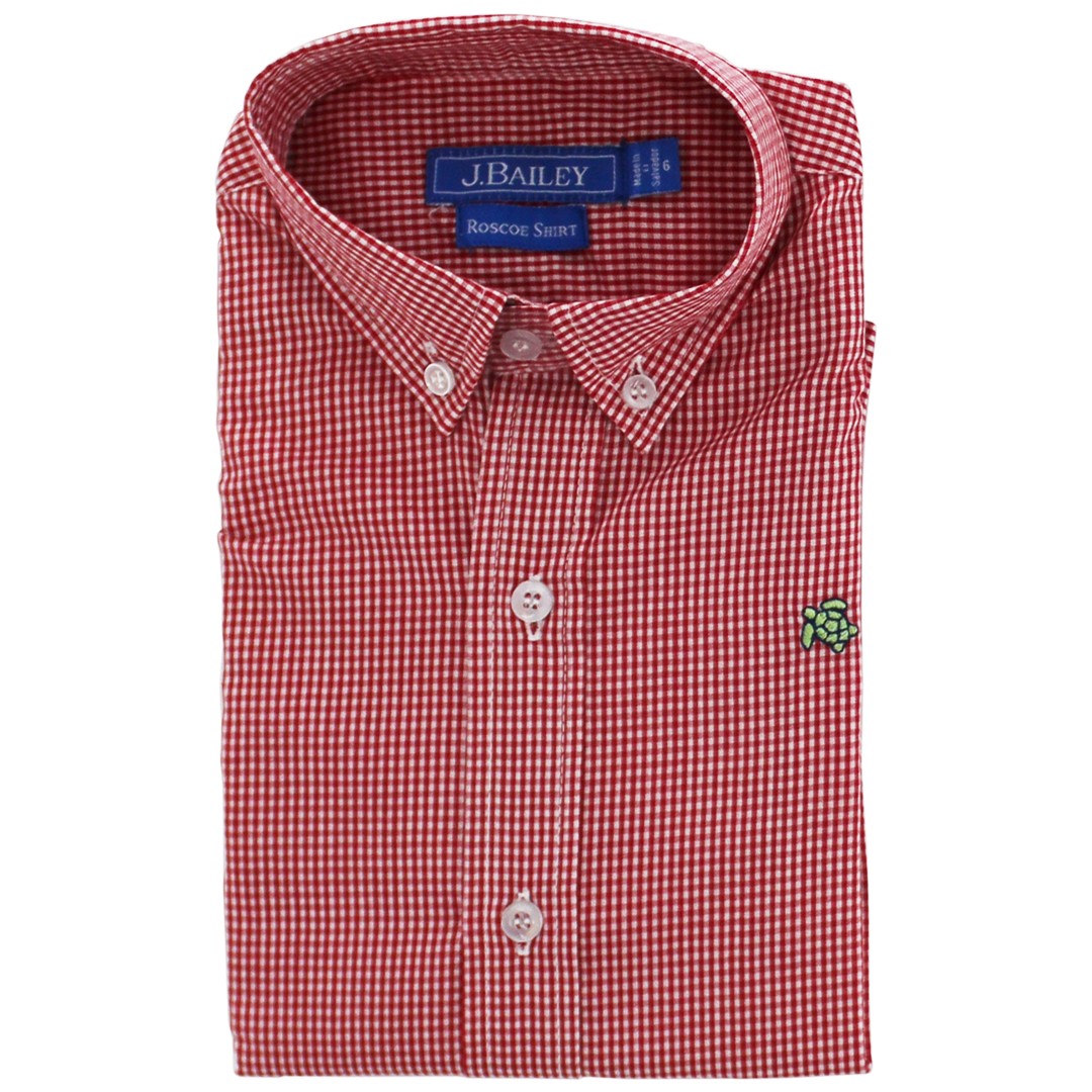 Bailey Boys Roscoe Microcheck Button Down Shirt