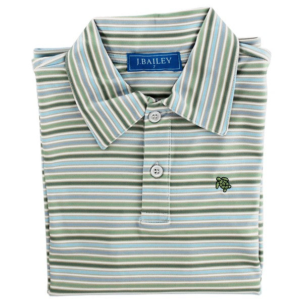 Bailey Boys LS Striped Performance Polo