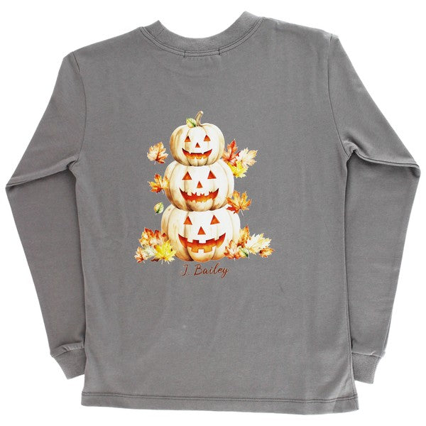 Bailey Boys LS Jack-O Lantern Logo Tee