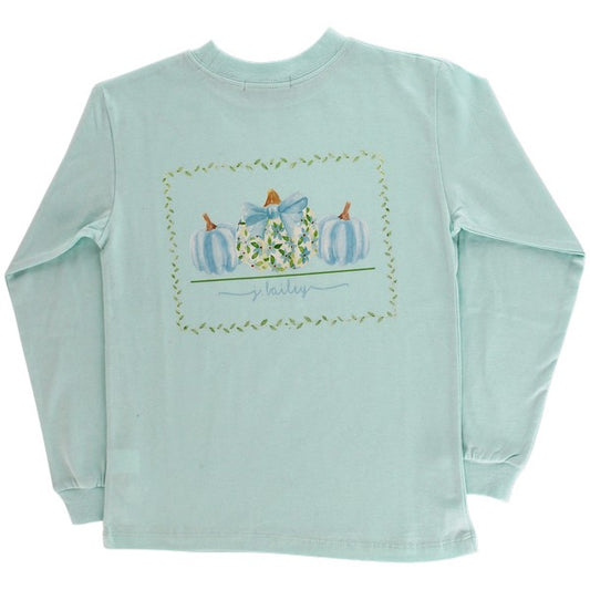 Bailey Boys LS Blue Pumpkin Logo Tee