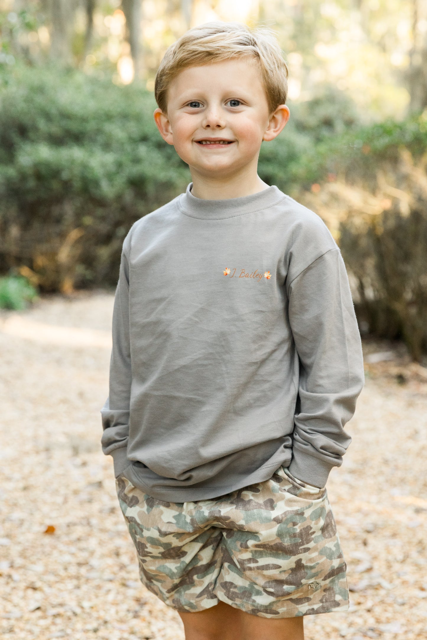 Bailey Boys LS Jack-O Lantern Logo Tee