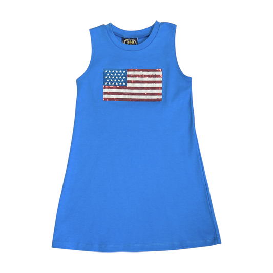 Emma Jean Flag Applique Tank Dress