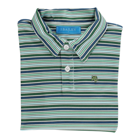 Bailey Boys Harry Stripe Performance Polo