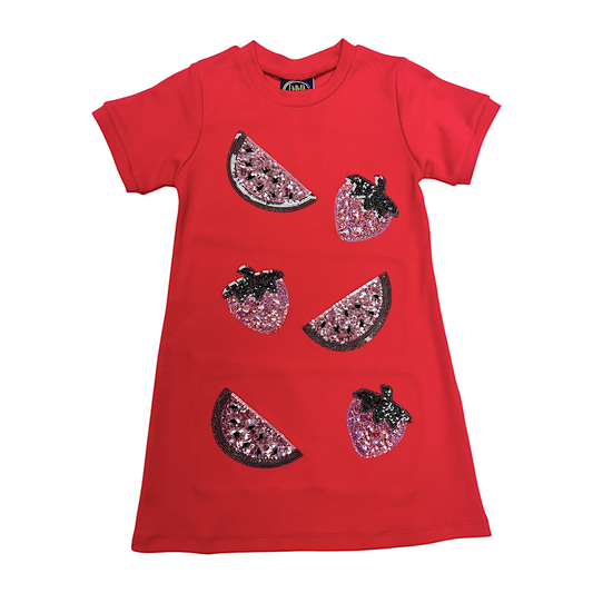 Emma Jean Fruit Salad Applique Dress