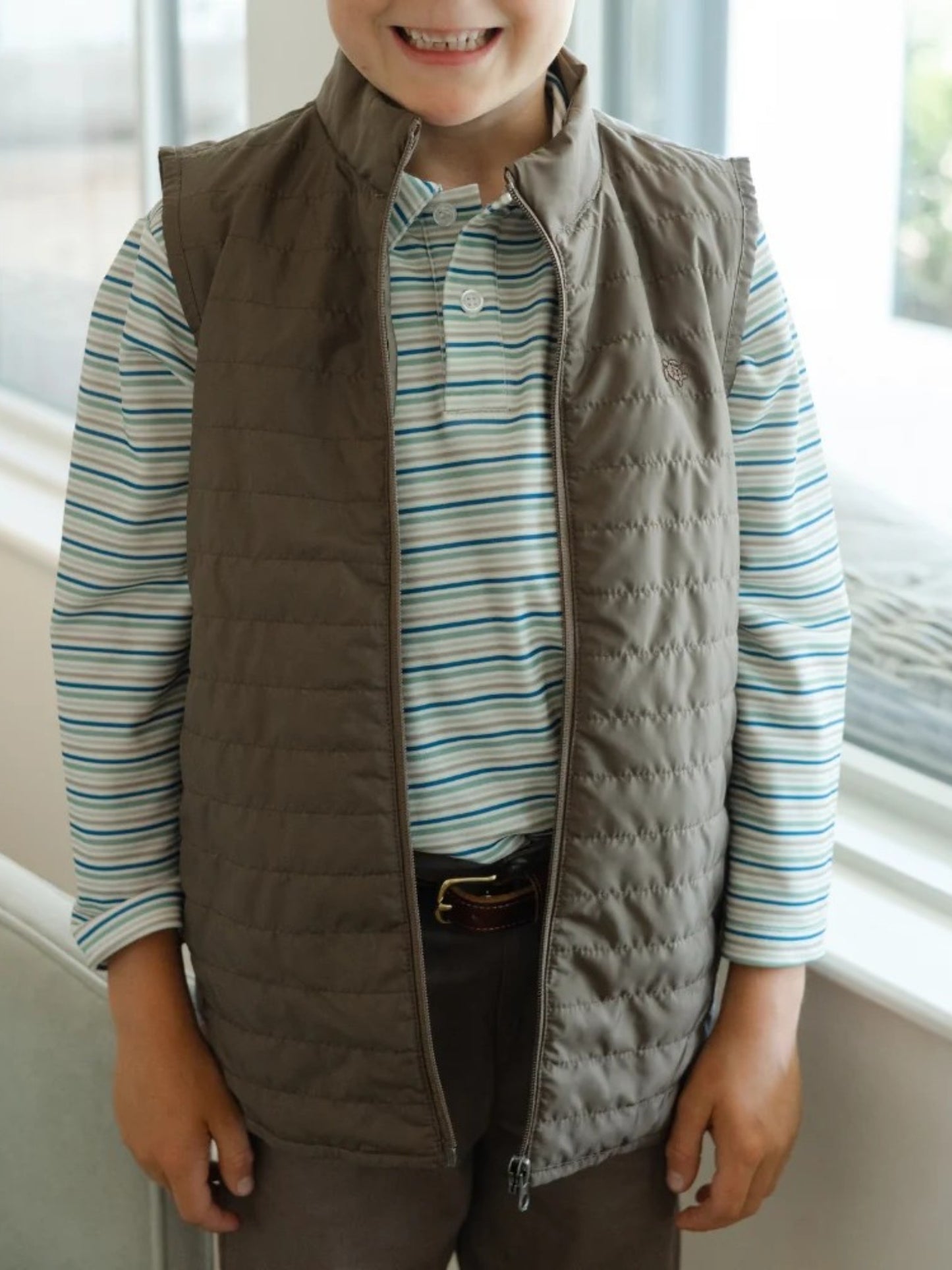 Bailey Boys Harry Stripe Performance Polo
