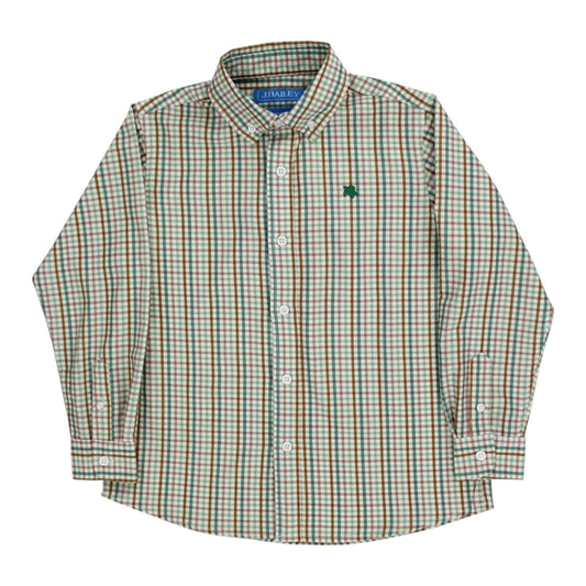 Baily Boys Acorn Plaid Roscoe Performance Shirt