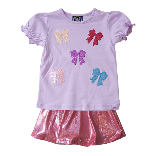 Emma Jean Sparkly Bows Skort Set