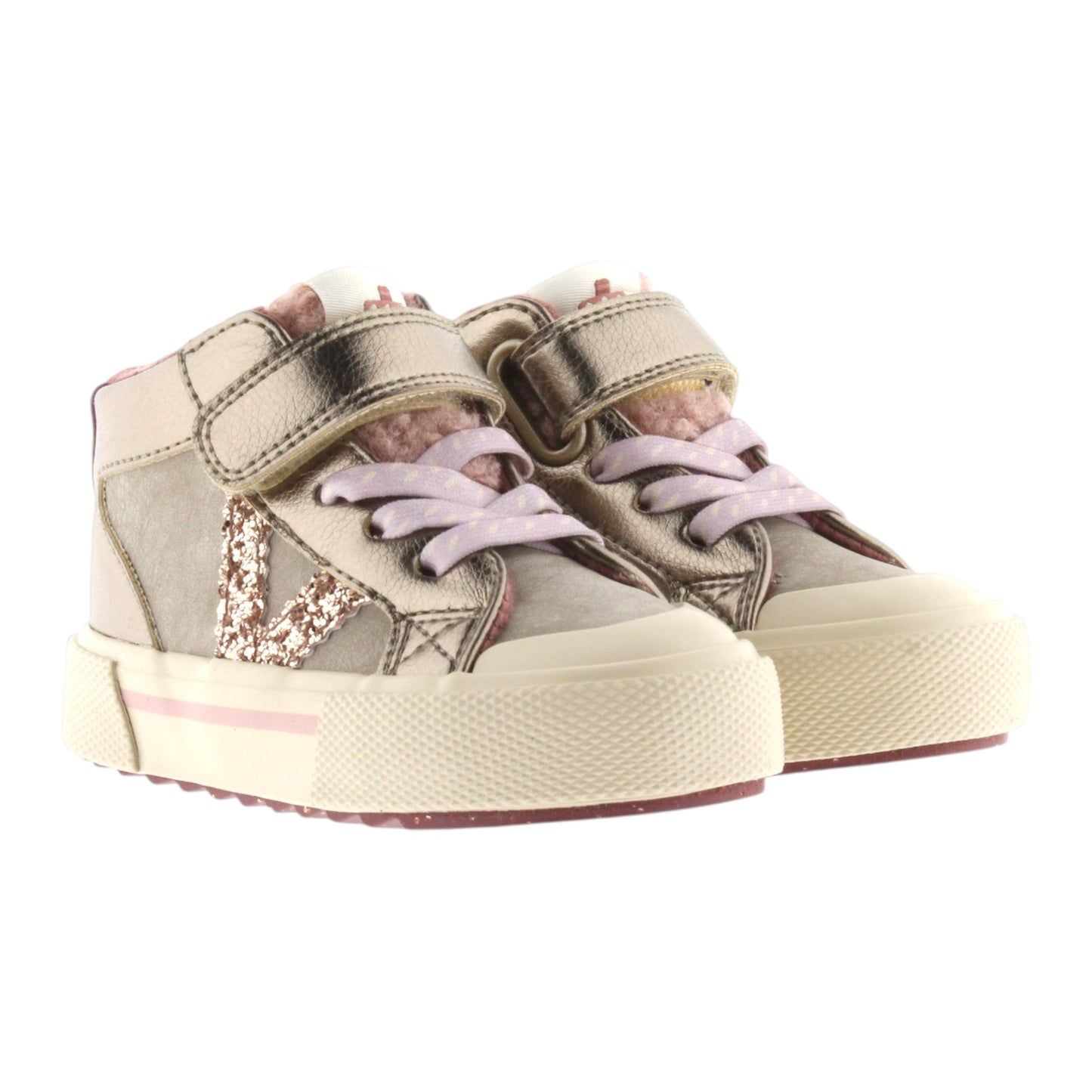 Victoria Kids Tribu Metallic High-top Sneakers
