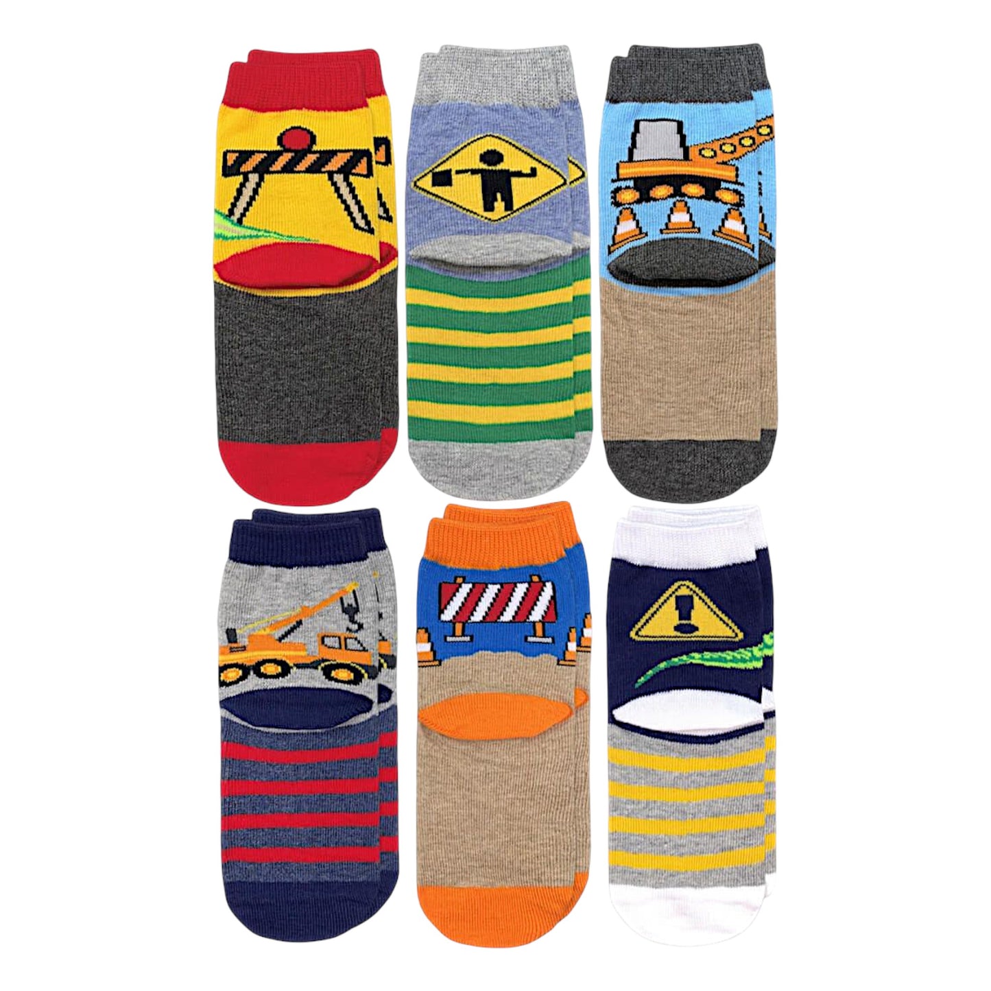 Jefferies Socks Construction Dinosaurs Crew Socks
