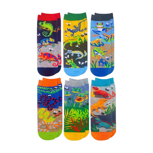 Jefferies Socks Fun Reptile 6 Pack Crew Socks