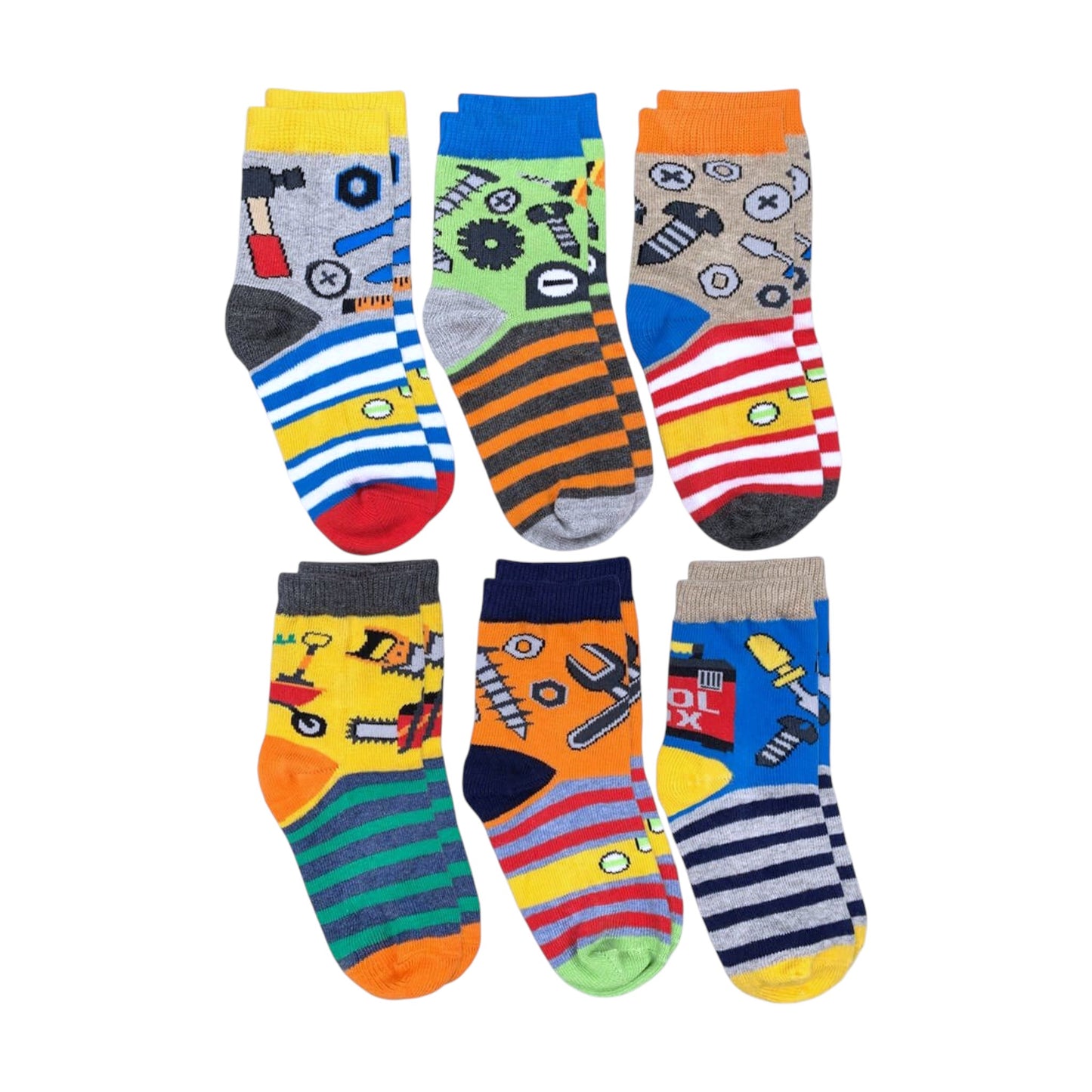 Jefferies Socks Tools 6 Pack Crew Socks