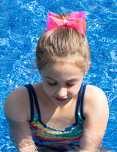 Load image into Gallery viewer, Wee Ones Medium WeeSplash™ Vibrant Colored Vinyl Girls Swim Hair Bow