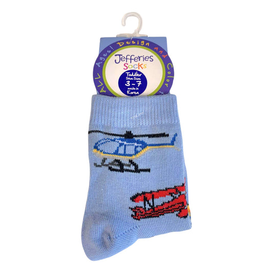 Jefferies Socks Transportation Pattern Crew Socks