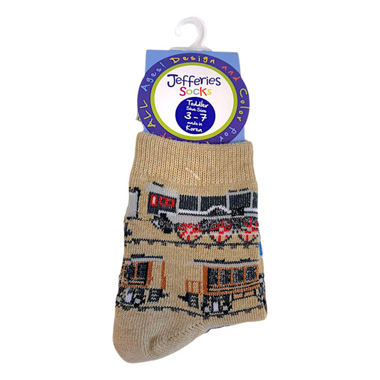 Jefferies Socks Transportation Pattern Crew Socks