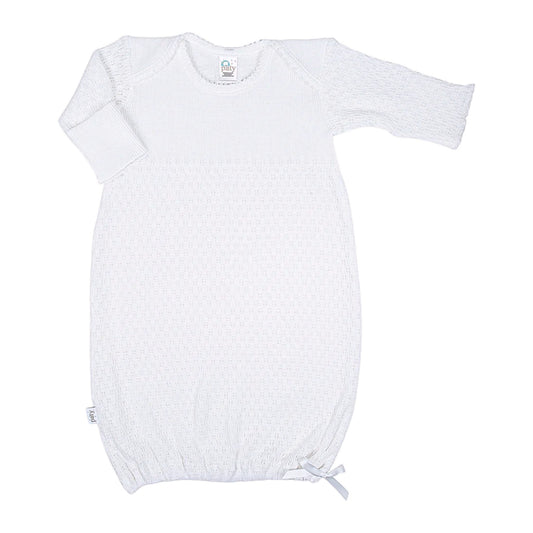 Paty, Inc. Knit Overlap Shoulder Gown