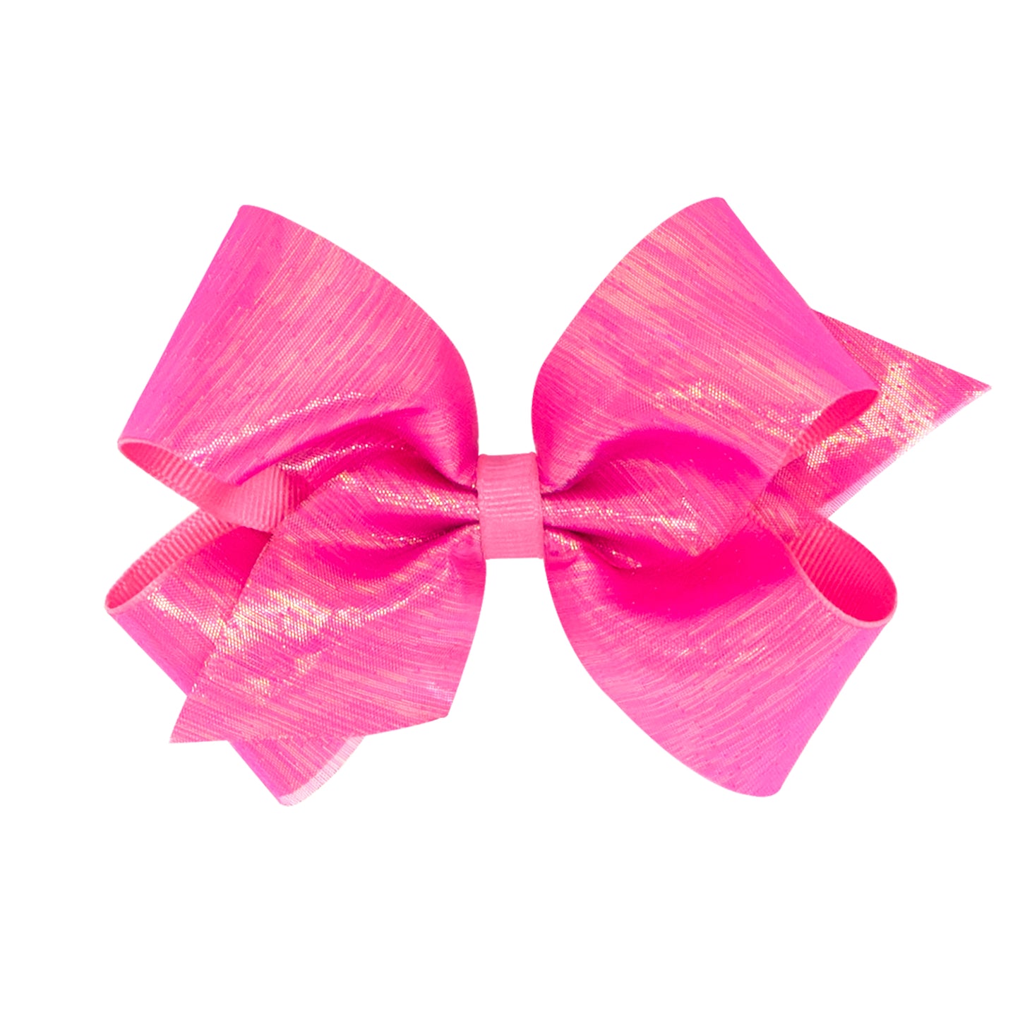 Wee Ones Medium Sheer Iridescent and Grosgrain Overlay Hair Bow